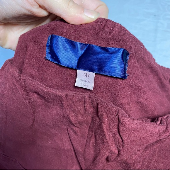 Faux Suede Leggings from Lucca Red Velvet Feel Thick Warm Mid/ High Rise Medium - Picture 14 of 14